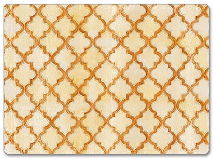 Antique Quatrefoil Hardboard Placemat Set 2 Color Casual