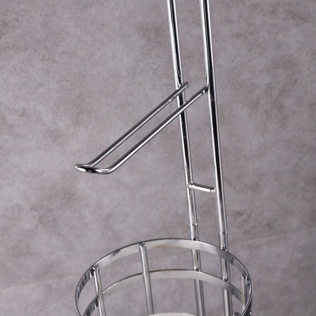 Toilet Paper Holder Phone Shelf N/ Modern Contemporary Metal - Diamond Home USA