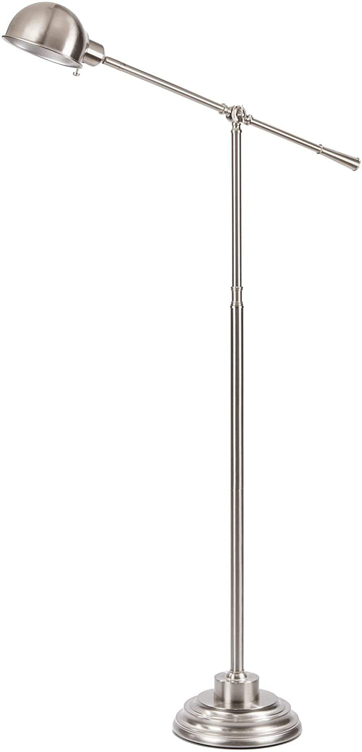 Contemporary Don Floor Lamp Silver Modern Nickel