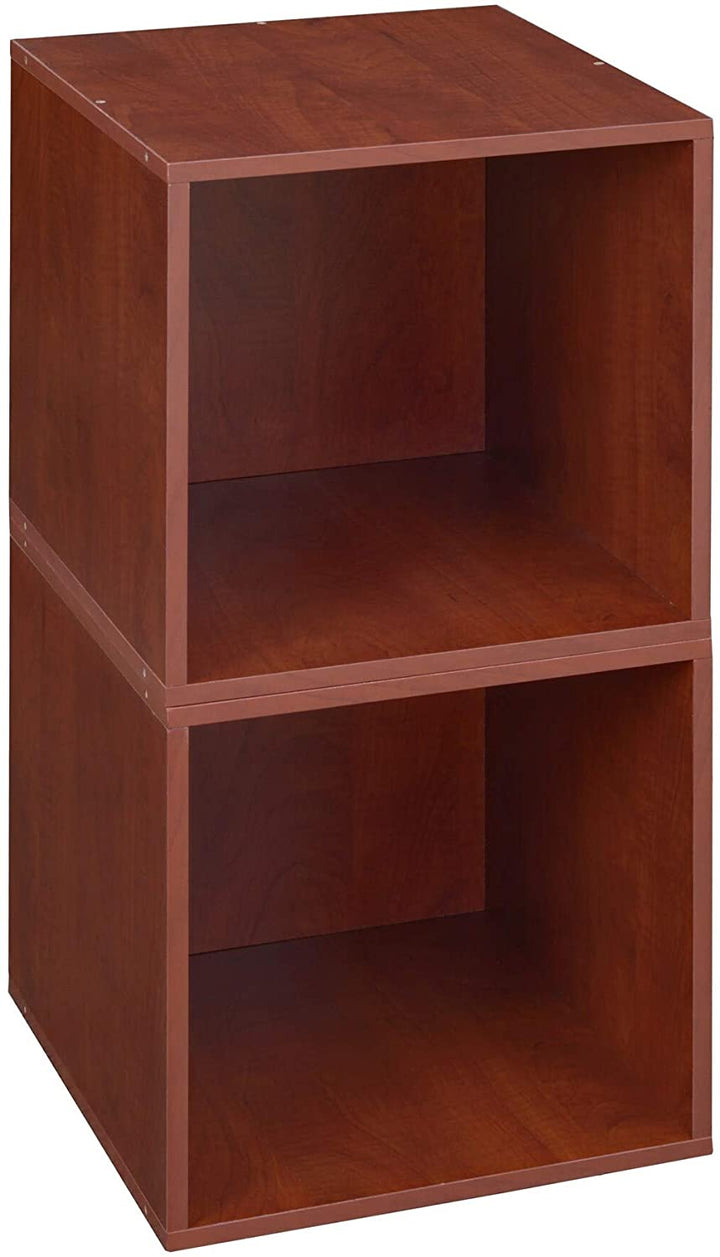 Storage Set 2 Cubes Cherry Modern Contemporary Laminate Finish - Diamond Home USA