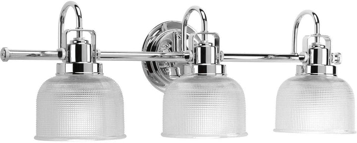 Silvertone 3 Light Chrome Bath Light N/ Grey Traditional