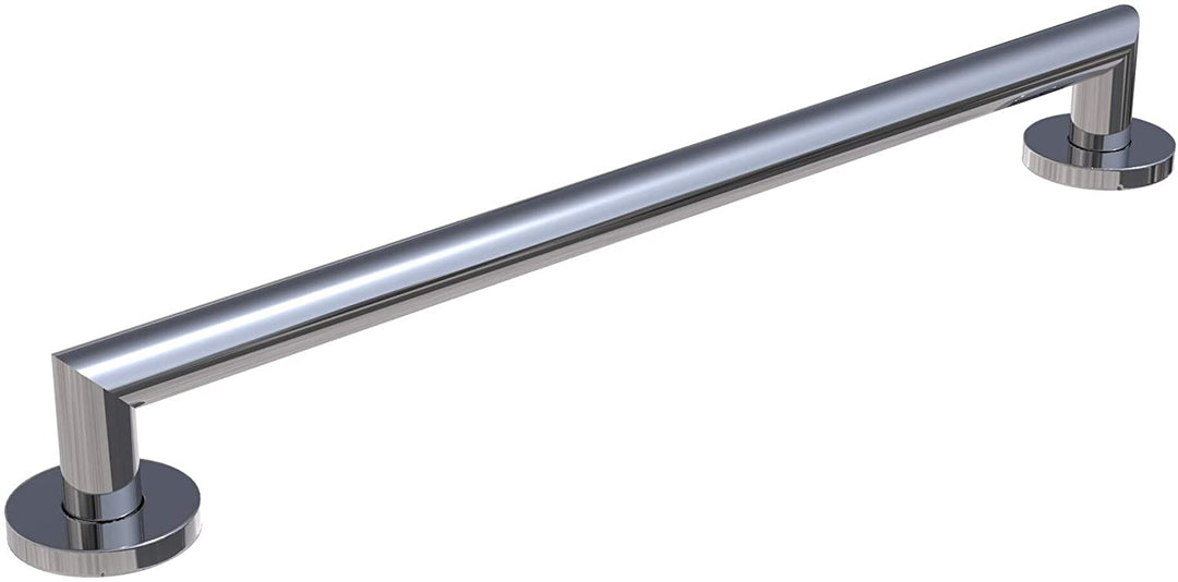 Architectural Grab Bar 1 25 Dia X 24 Polished Chrome Silver Metal Finish Rust Resistant - Diamond Home USA