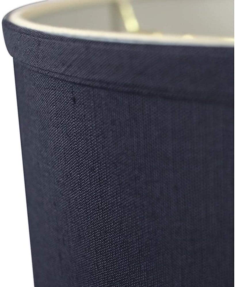 Drum Shade 12x14x15 Textured Slate Blue Modern Contemporary