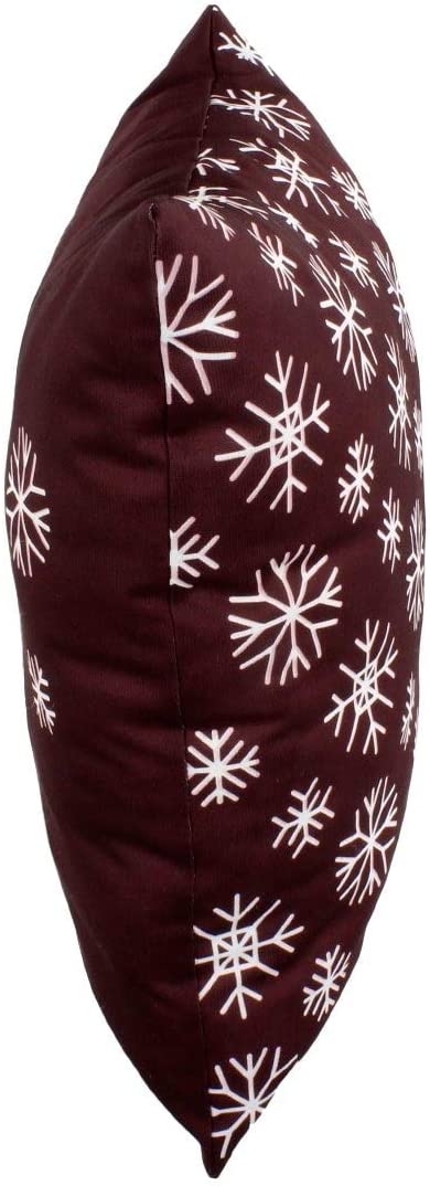 Let It Snow Pillow Red Quotes Sayings Traditional Polyester Single - Diamond Home USA
