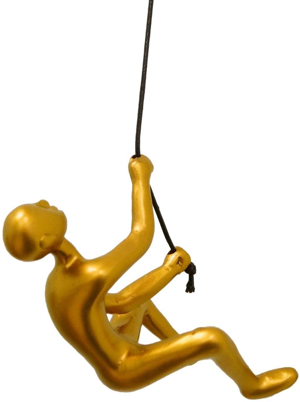 6" X 3" Resin Gold Climbing Man Circus - Diamond Home USA