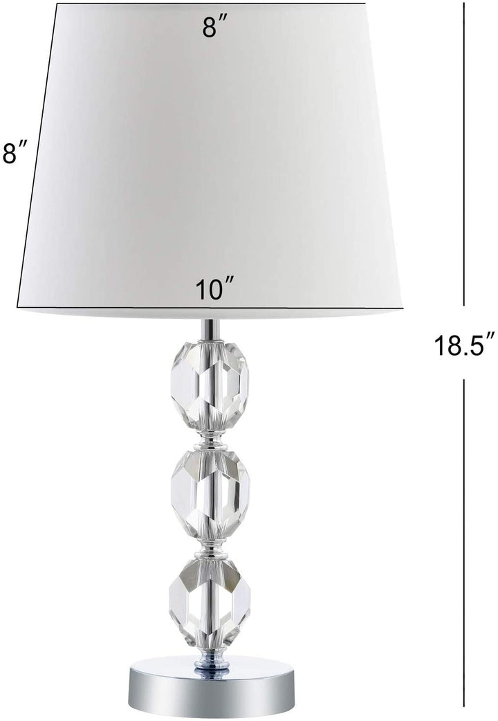 Lighting 19 inch Brockton Led Table Lamp Clear Modern Contemporary Transitional Chrome Bulbs Included Energy Efficient