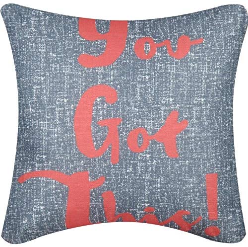Daily Motivation Decorative Throw Pillow 16" X Grey Abstract Casual Modern Contemporary Transitional Polyester Three More Pillows Two - Diamond Home USA