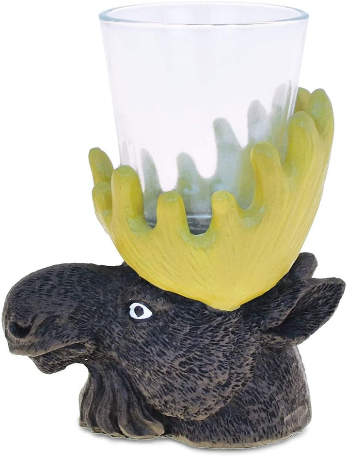 Moose Cool Animal Theme Shot Glass Brown 1