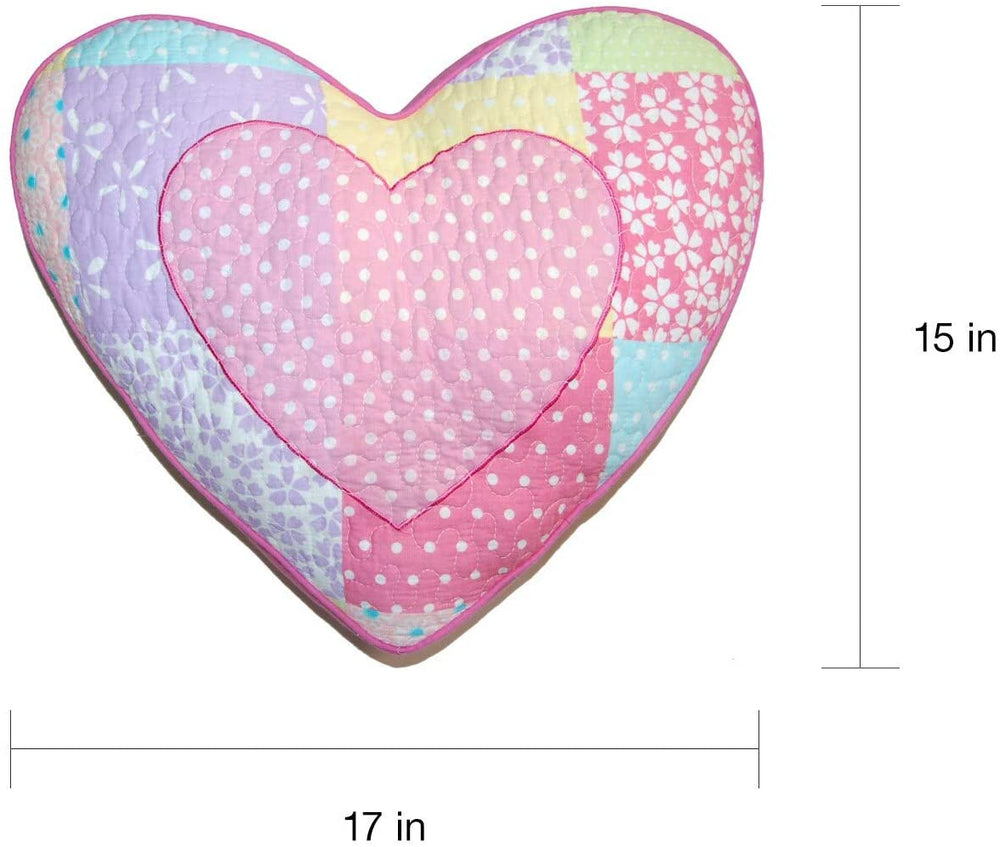 Heart Decorative Pillow Casual Traditional One - Diamond Home USA
