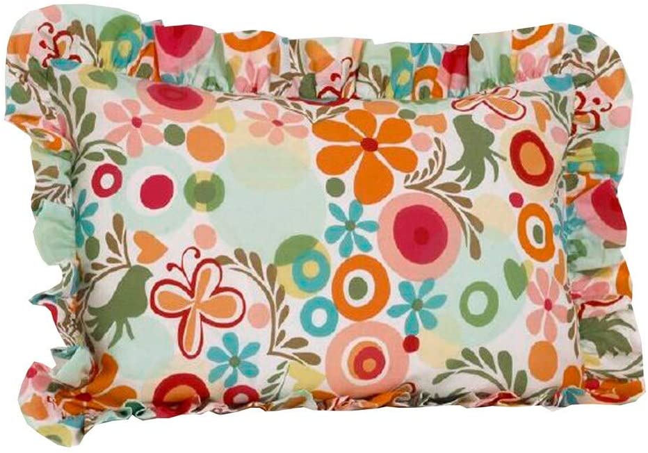 Colored Floral Ruffle Pillow Color Designer Modern