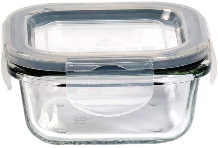 18pc Glass Food Storage Set Lids Gray Gaskets Clear