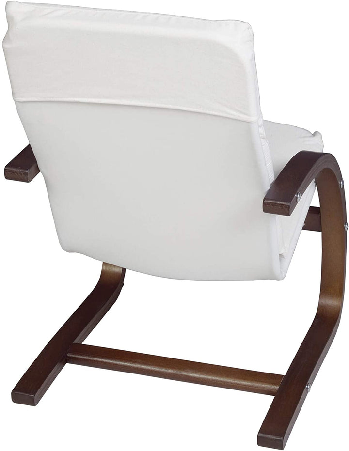 Children's Reclining Chair Mocha Walnut/Beige Blue Wood - Diamond Home USA