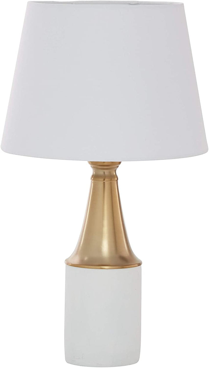 White Gold etal Cement Table Lamp Shade 12" X 21" 12 X 21