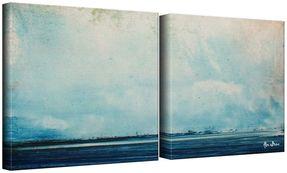 Abstract Landscape' 2 Piece Canvas Wall Art Modern Contemporary Specialty - Diamond Home USA