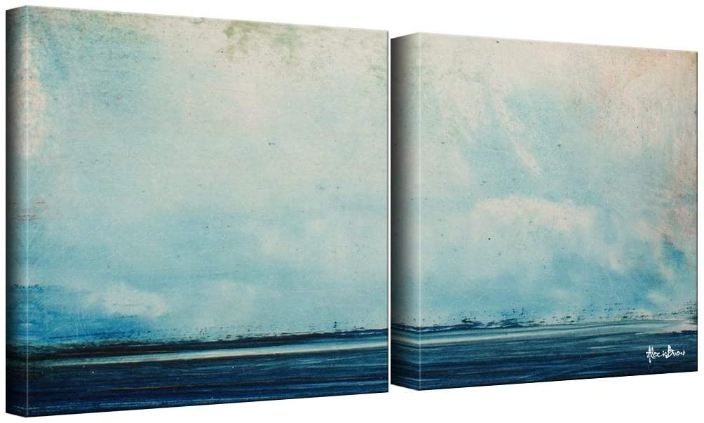 Abstract Landscape' 2 Piece Canvas Wall Art Modern Contemporary Specialty - Diamond Home USA