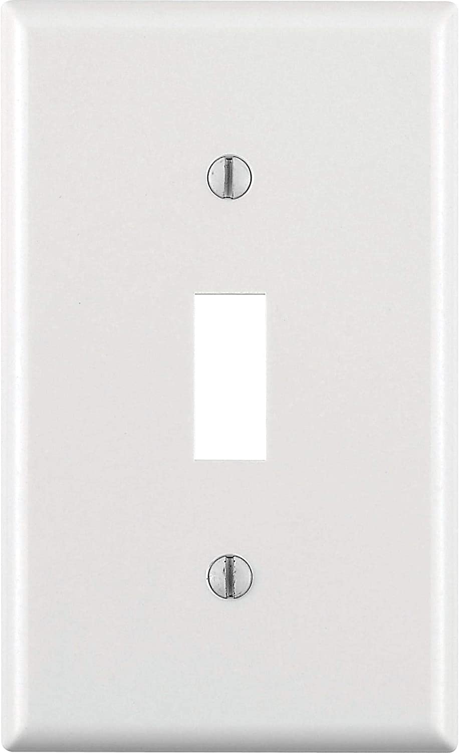 Single White Toggle Wallplate 10 Pack