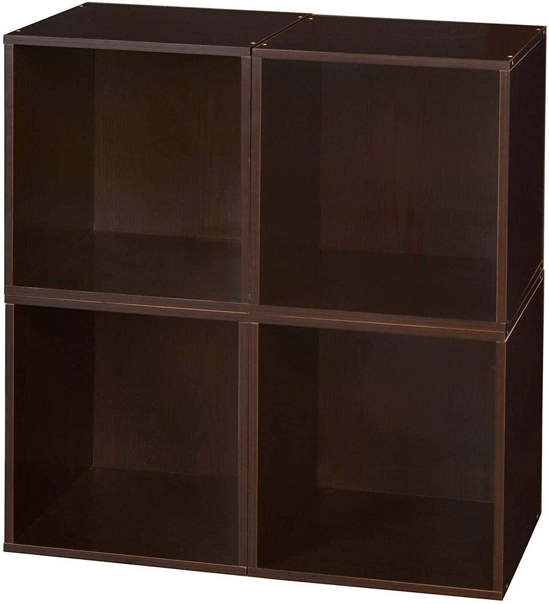 Storage Set 4 Cubes Truffle Modern Contemporary Laminate