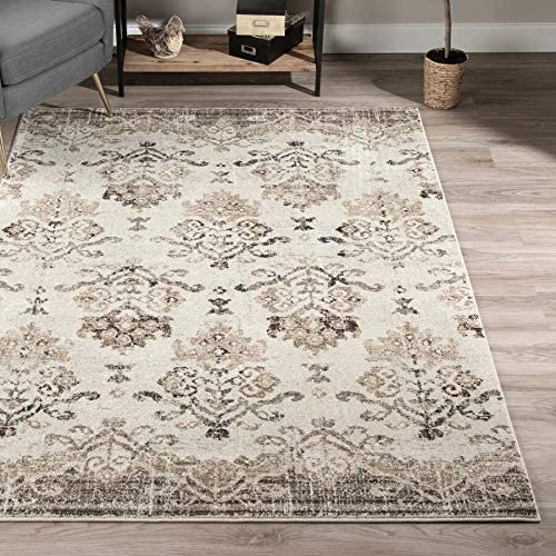 Brown/Ivory Area Rug (3'3"x5'3") Brown Ombre Tribal Global Southwestern Transitional Vintage Rectangle Polypropylene Contains Latex Stain Resistant