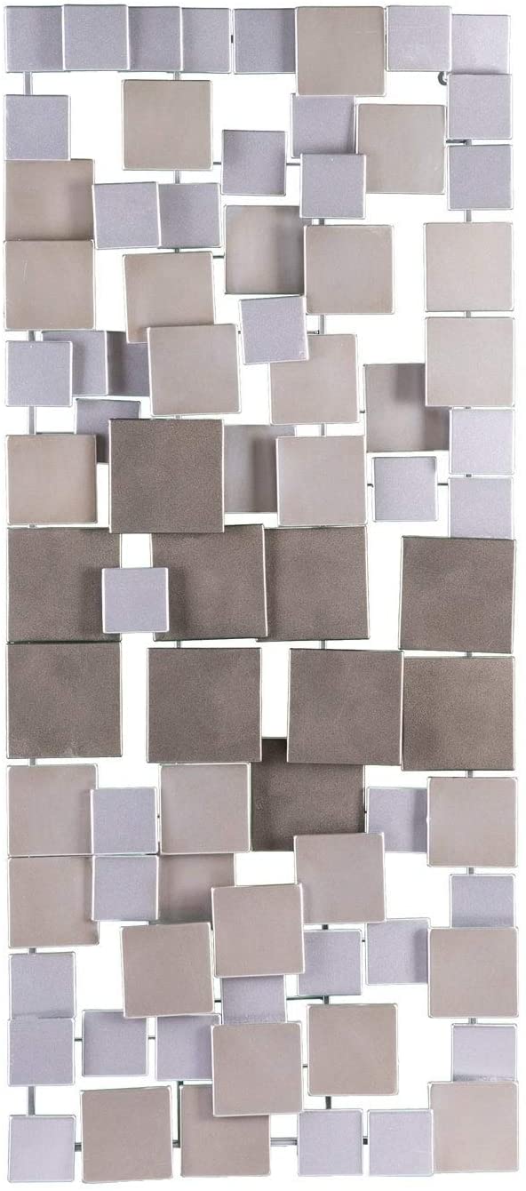Wall Sculpture Silver Modern Contemporary Iron Metal - Diamond Home USA