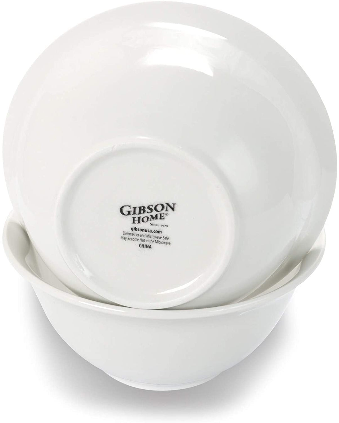 2 Piece 7 5 Inch Ceramic All Purpose Round Bowl Set White Solid Traditional Microwave Safe - Diamond Home USA