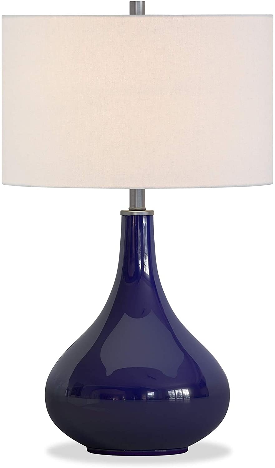 Table Lamp Linen Shade Navy Blue Glam Nautical Coastal - Diamond Home USA