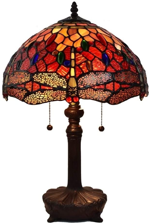 Tiffany 2 Light Dragonfly Table Lamp Color