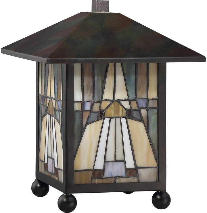 Tiffany Rectangular Desk Lamp Brown Traditional Bronze - Diamond Home USA