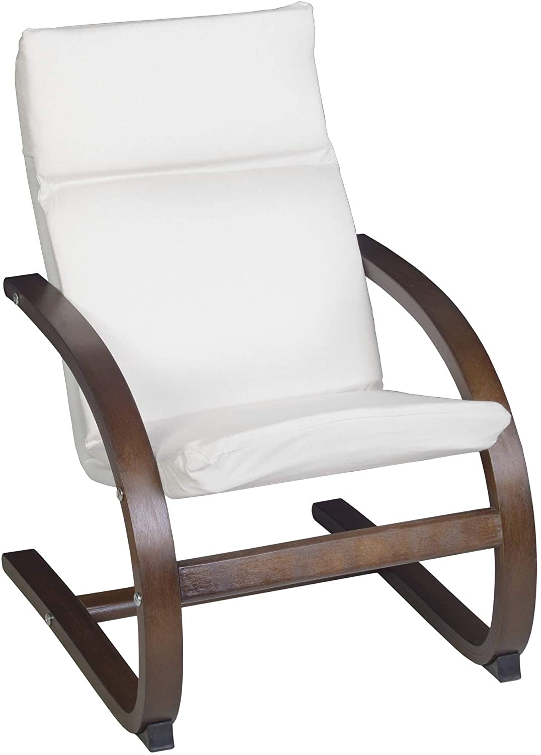 Children's Reclining Chair Mocha Walnut/Beige Blue