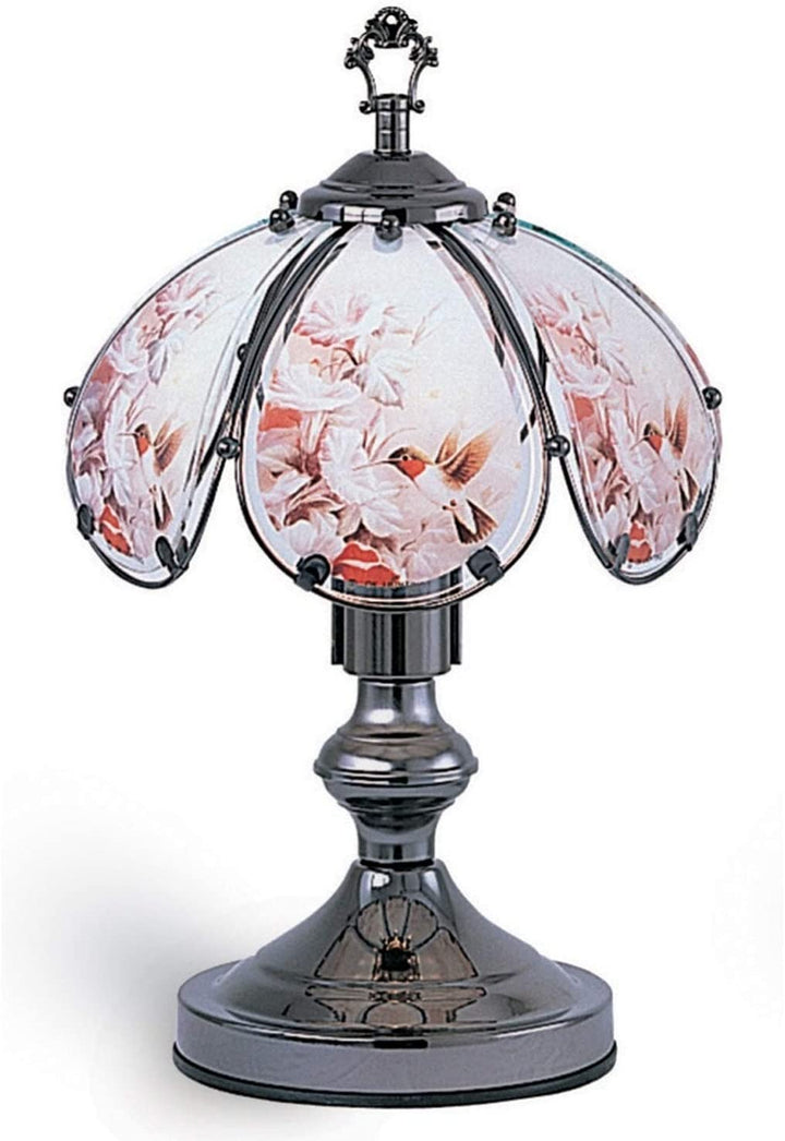 14 25 Hummingbird Garden Black Chrome Touch Lamp Metallic Traditional - Diamond Home USA