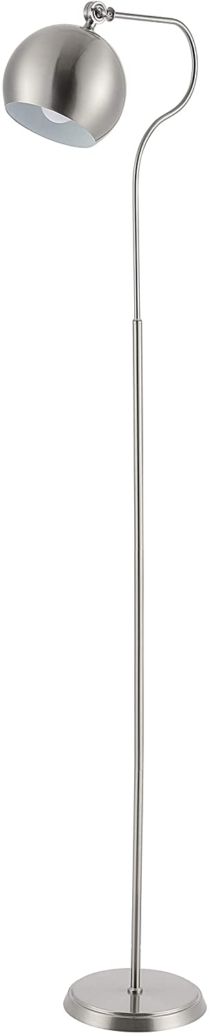 Lighting 64 5 inch Iron Floor Lamp 16 5" X 9 5" 64 5" Silver Modern Contemporary Nickel Bulbs Included Energy Efficient - Diamond Home USA