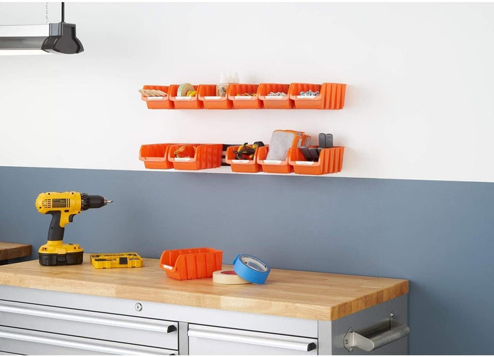 Small Bin Pack Orange Plastic Wall