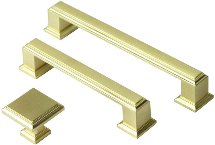 MISC Contemporary 4 25 inch Brushed Champagne Gold Finish Cabinet Handle (Case 10) Zinc