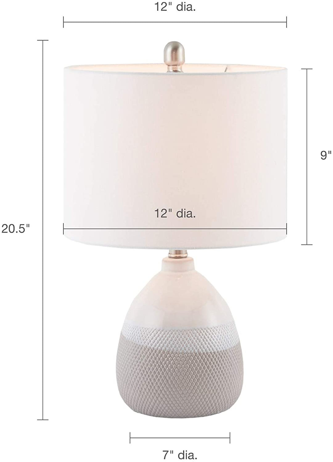 Grey Table Lamp - Diamond Home USA