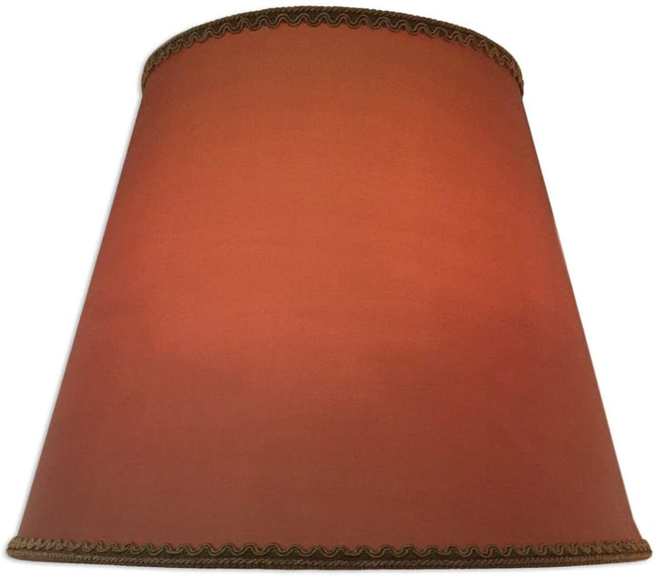 Empire Hardback Lamp Shade Top Bottom Trim (8x14x11) Brown Traditional - Diamond Home USA