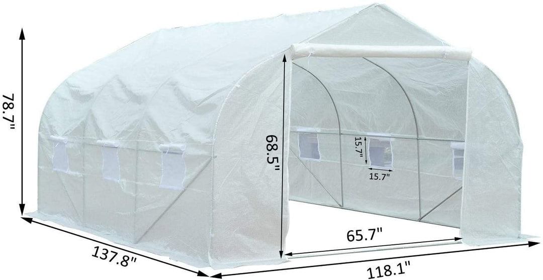 11 Ft X 10 7 Portable Walk Garden White Fabric Metal