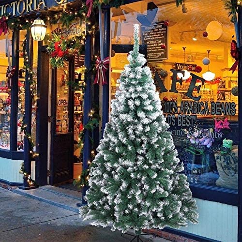 7ft Branches Spray White PVC Artificial Christmas Tree Home Decorations Green PVC Stand Included - Diamond Home USA