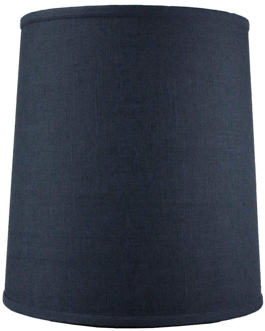 Drum Shade 12x14x15 Textured Slate Blue Modern