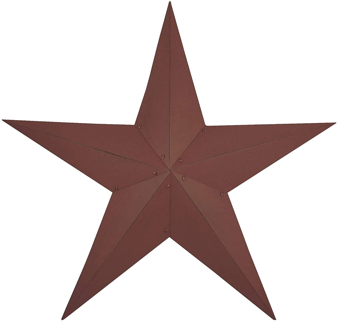 Barn Star Burgundy 36" Red Farmhouse Metal Metallic