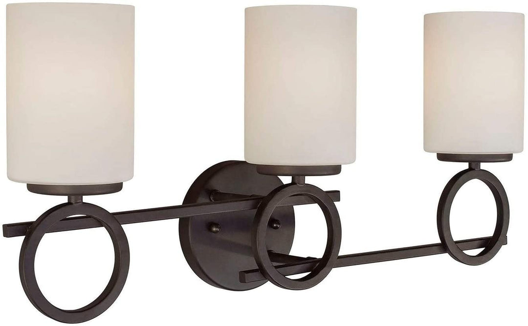 3 Light Antique Bronze Bath Light Brown Transitional Metal