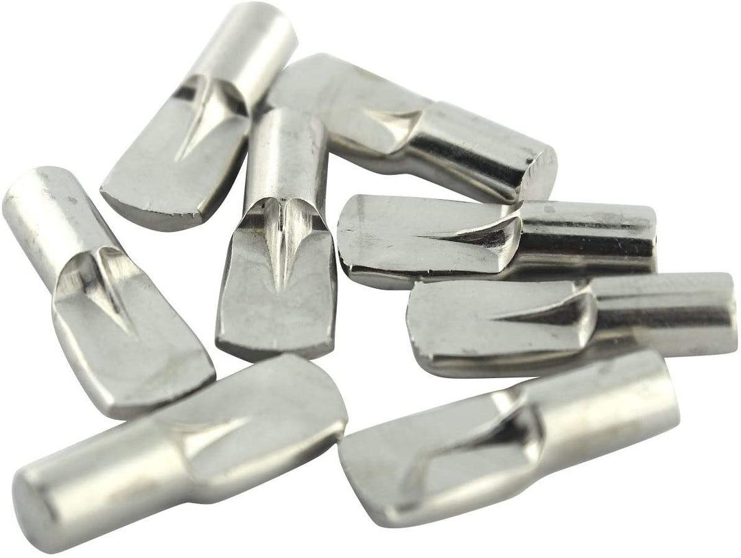 Hardware 5mm Shelf Pins Stop Flat Spoon Nickel (50 Pack)