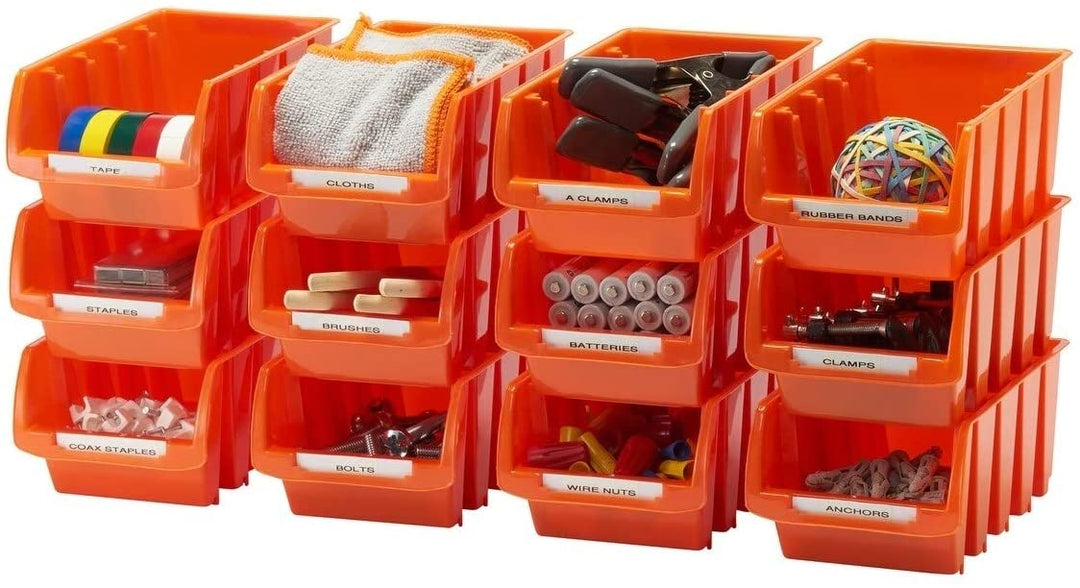 Small Bin Pack Orange Plastic Wall Mounted
