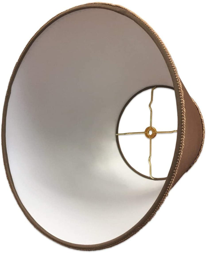 Empire Hardback Lamp Shade Top Bottom Trim (8x14x11) Brown Traditional - Diamond Home USA