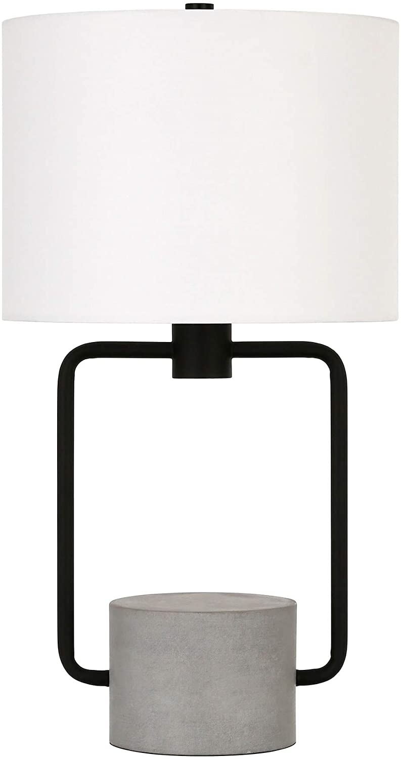 Table Lamp Blackened Bronze Concrete Black Industrial - Diamond Home USA