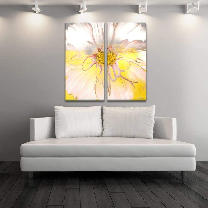 Painted Petals Xxxiv' 2 Piece anvas Wall Art White Modern