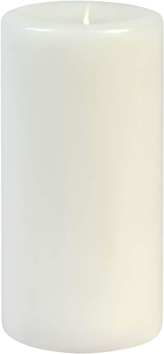 3 X 4 Inch White Pillar Candles Set 24 Wax Handmade - Diamond Home USA