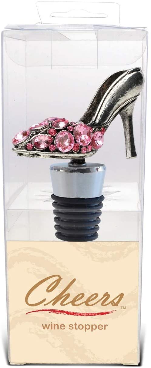 Cheers 'High Heel Shoe' Multicolor Metal Wine Stopper Color 1 Piece - Diamond Home USA