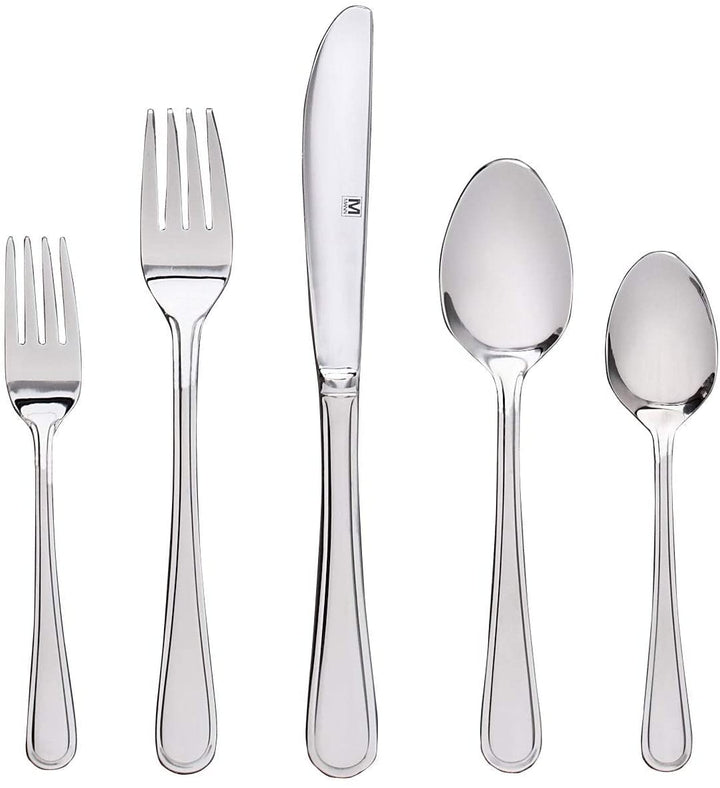 Flatware Stainless Steel 20pc Set 9" X 0'5" Modern Contemporary - Diamond Home USA