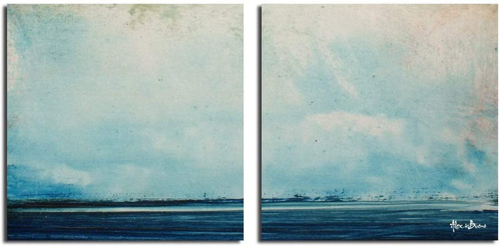 Abstract Landscape' 2 Piece Canvas Wall Art Modern Contemporary Specialty - Diamond Home USA