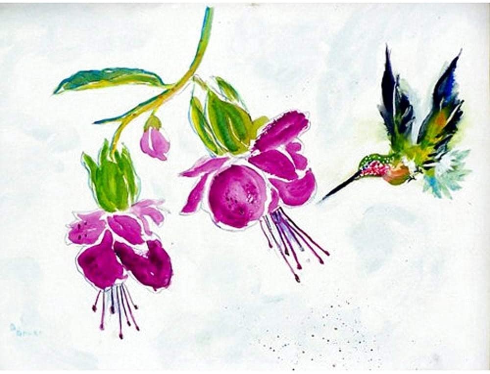 Hummingbird Purple Polyester Placemats (Pack 4) Color Rectangle