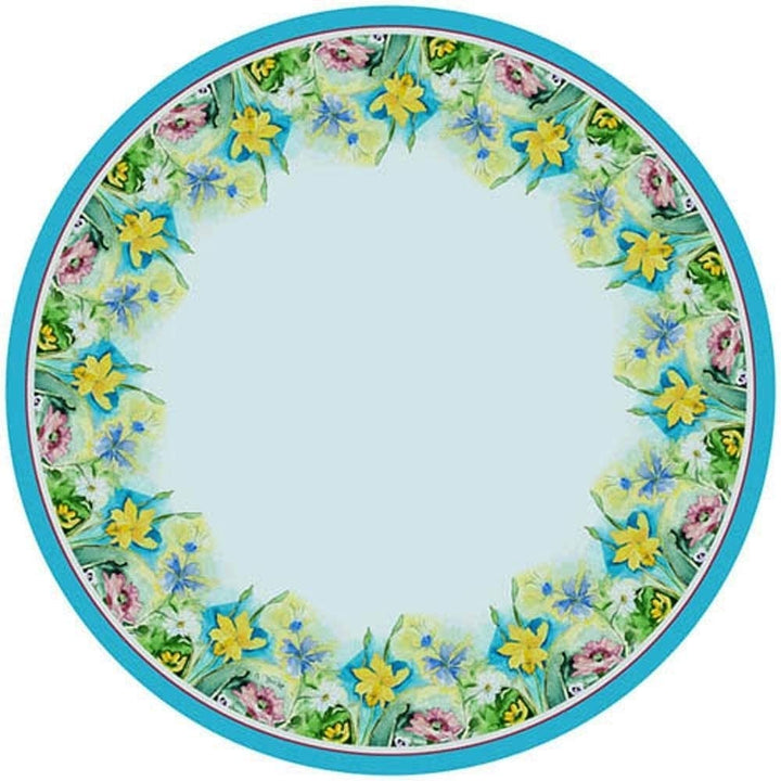 Floral Round Wrinkle Free Tablecloth 58 Color